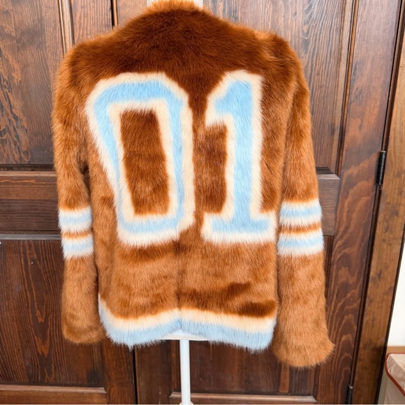 Mother Intarsia Faux Fur Boxy Jacket - Picture 5 of 16